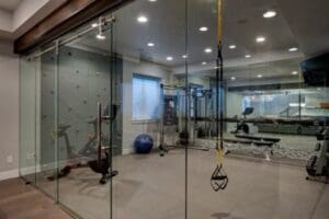 home gym in a basement remodel | fbc remodel