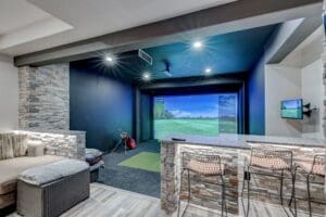 Golf Simulator Basement Remodel | FBC Remodel