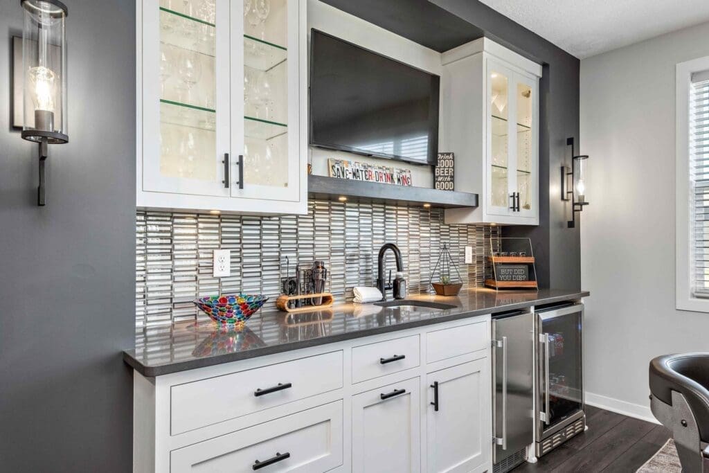 Transitional Basement Remodel | Wet Bar | FBC Remodel