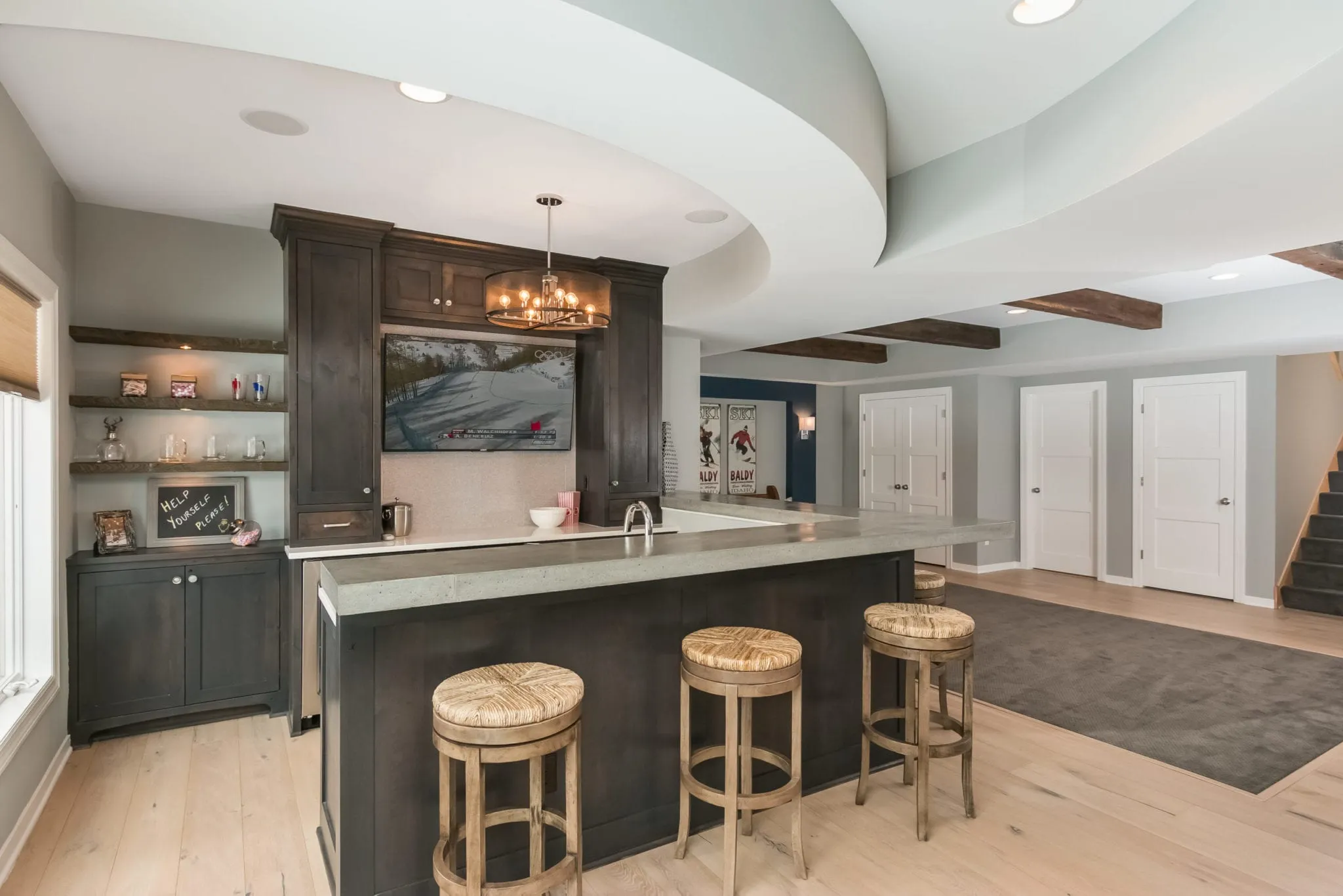 137th street wet bar | basement remodel